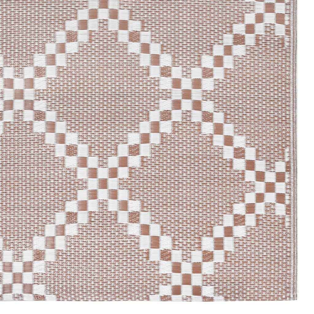 Covor de exterior, ARAKIL maro, 190x290 cm, PP