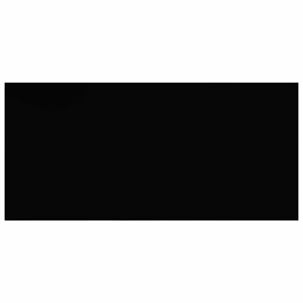 Rafturi de perete suspendate, 2 buc., negru, 50x23x3,8 cm, MDF