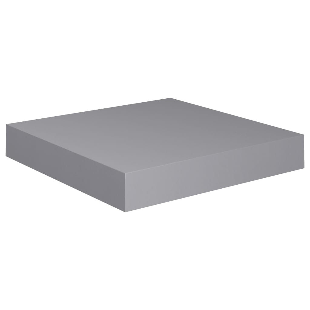Rafturi de perete, 4 buc., gri, 23 x 23,5 x 3,8 cm, MDF