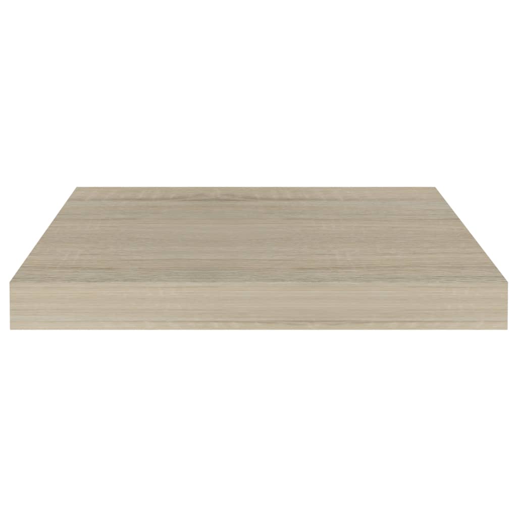 Rafturi de perete suspendate, 2 buc., stejar, 40x23x3,8 cm, MDF