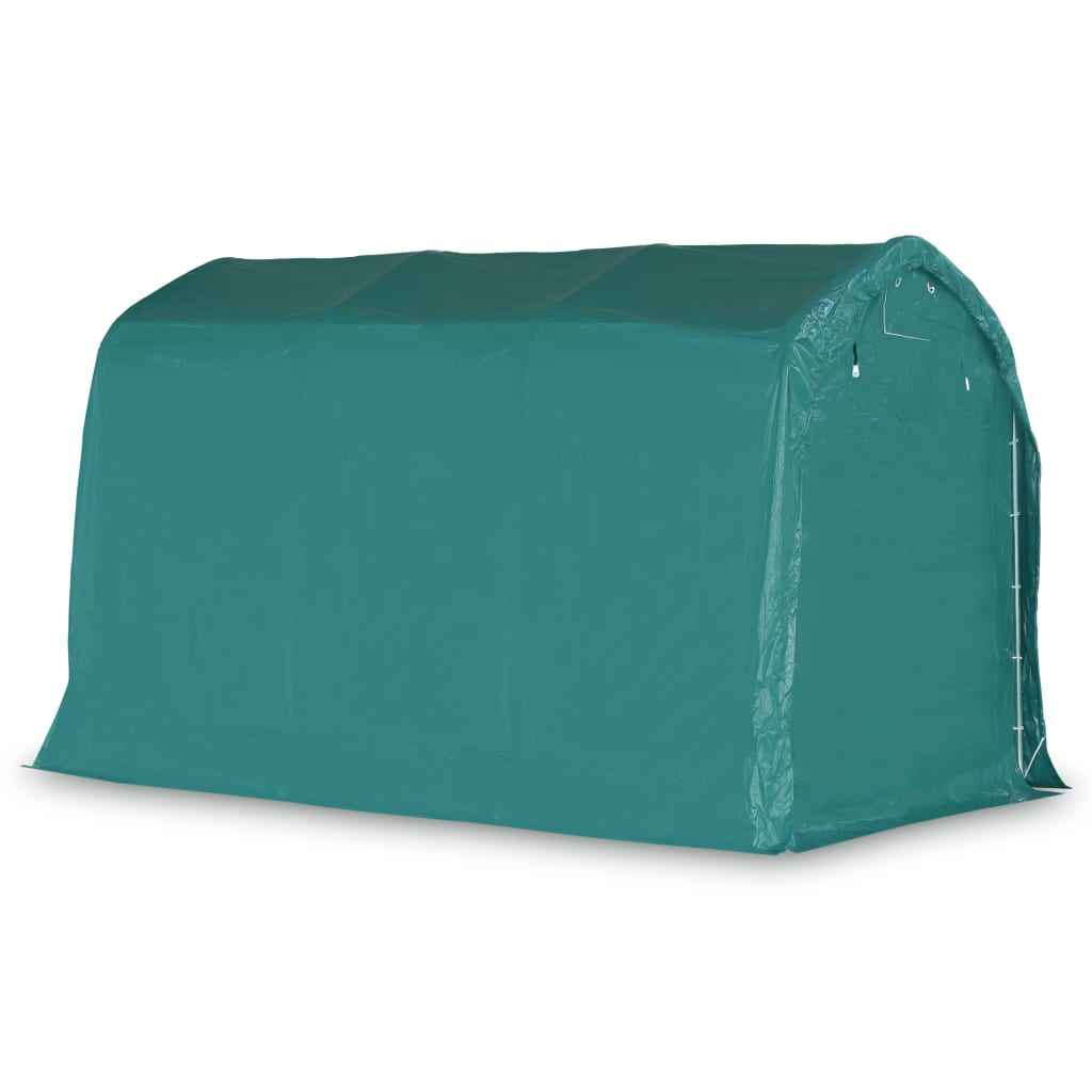 Cort de garaj, verde, 2,4 x 3,6 m, PVC