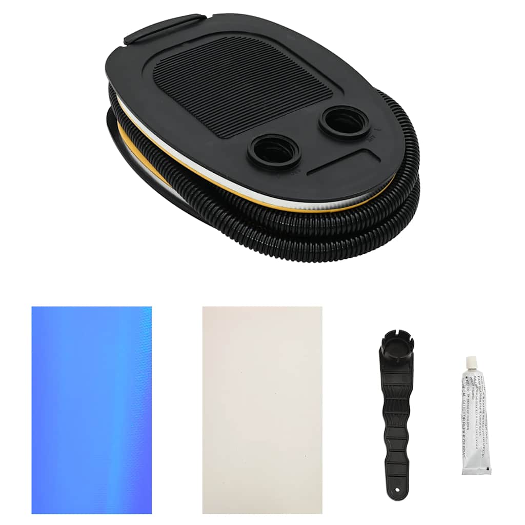 Rulou de gimnastică gonflabil cu pompă, albastru, 120x90 cm PVC