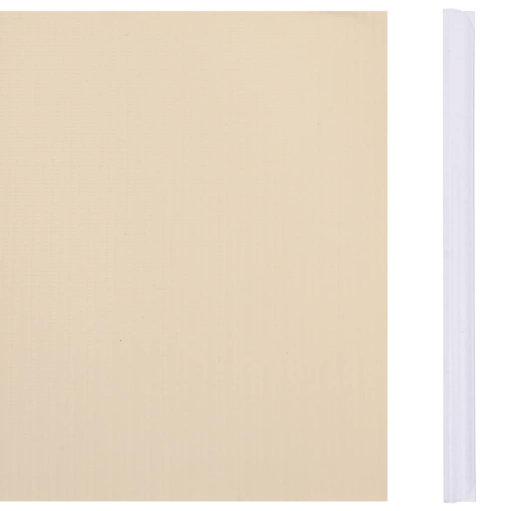 Panou de intimitate grădină, crem, 35 x 0,19 m, PVC