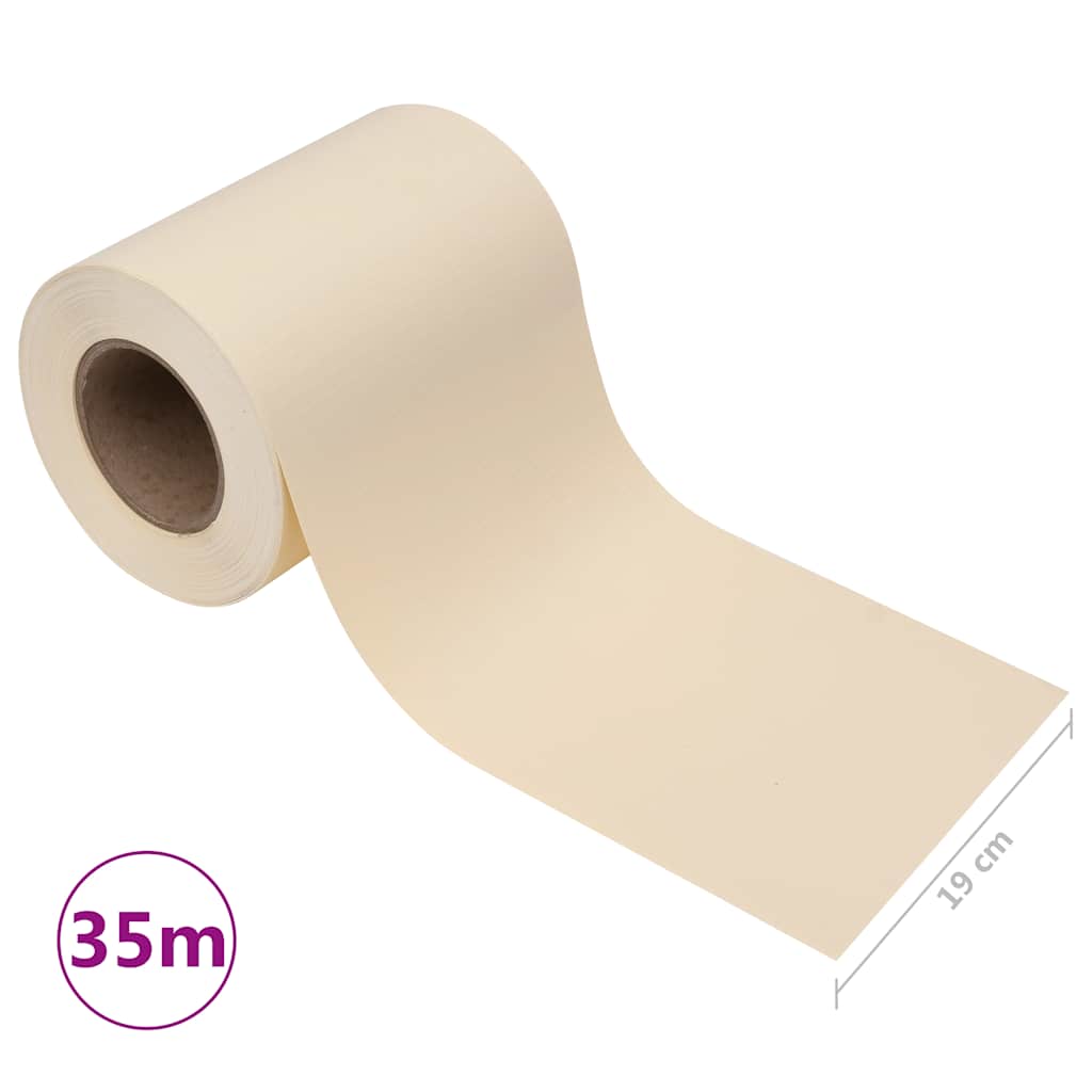 Panou de intimitate grădină, crem, 35 x 0,19 m, PVC
