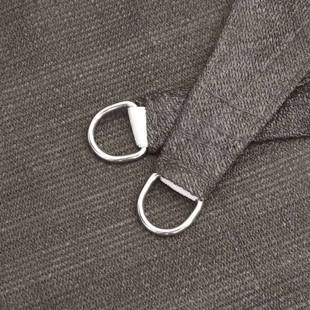 Pânză parasolar, antracit, 6x6x6 m, HDPE, 160 g/m²