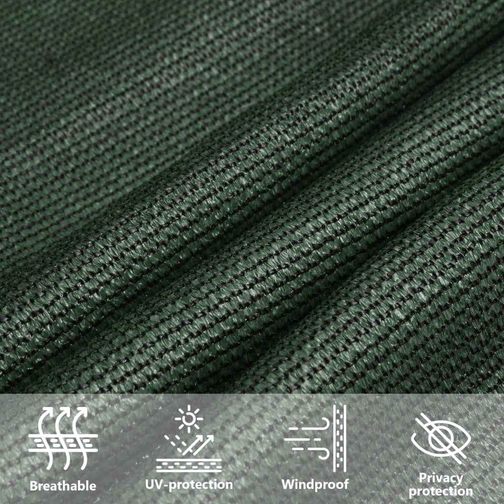 Pânză parasolar, verde închis, 4/5x4 m, HDPE, 160 g/m²