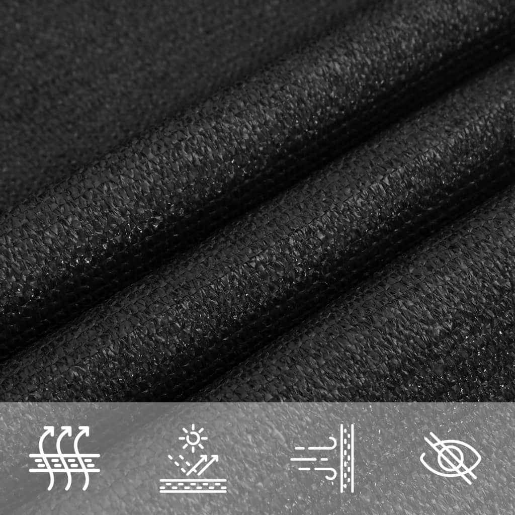 Pânză parasolar, negru, 3x4 m, HDPE, 160 g/m²