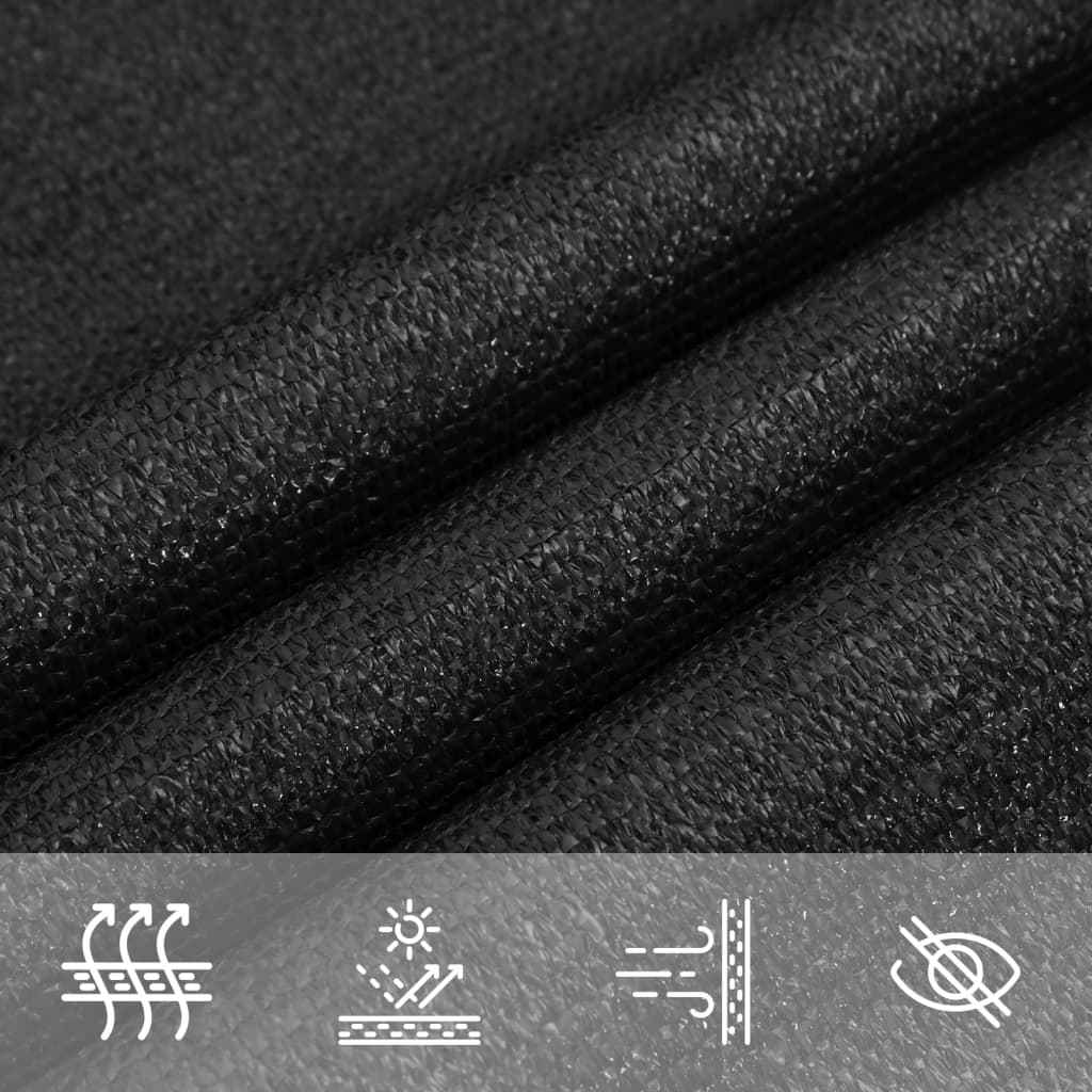 Pânză parasolar, negru, 3,5x4,5 m, HDPE, 160 g/m²