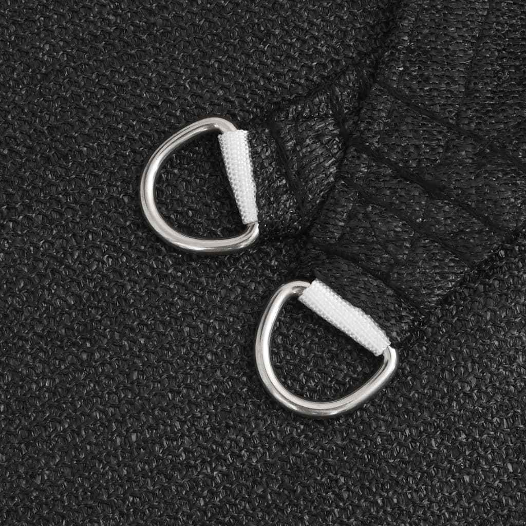 Pânză parasolar, negru, 4/5x3 m, HDPE, 160 g/m²