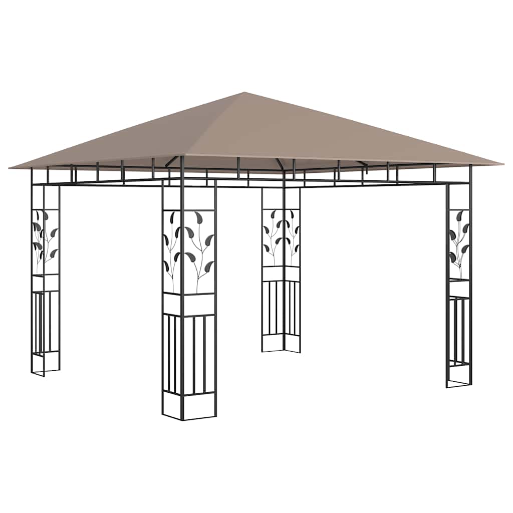 Pavilion cu plasă anti-țânțari, gri taupe, 3x3x2,73 m, 180 g/m²