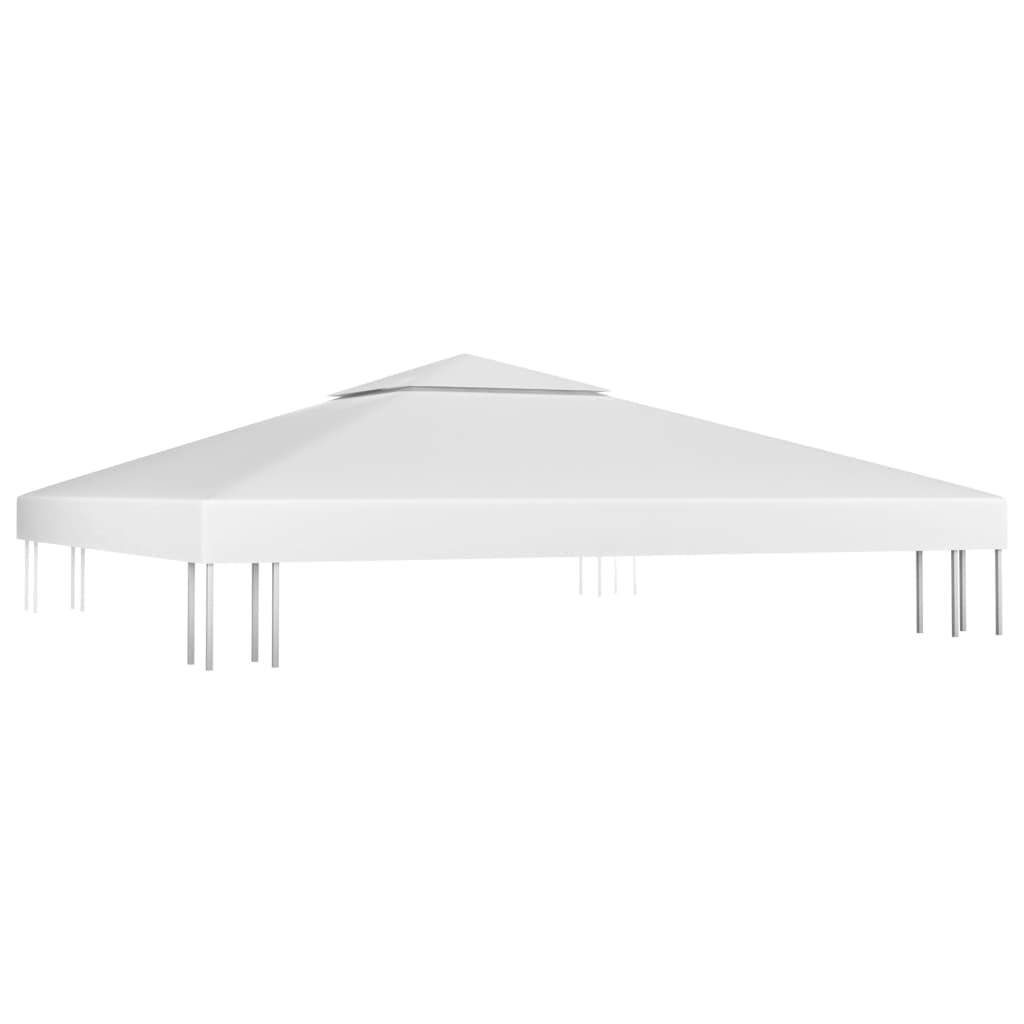 Acoperiș de pavilion cu 2 niveluri, alb, 3x3 m, 310 g/m²
