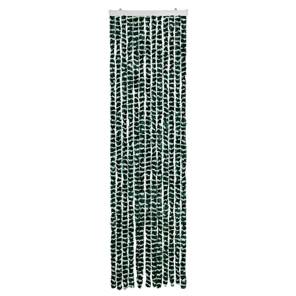 Perdea pentru insecte, verde și alb, 56 x 185 cm, chenille