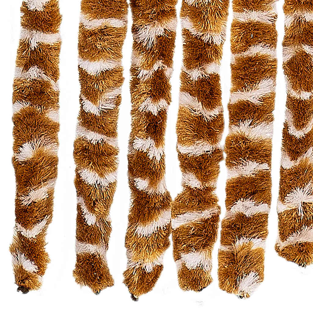 Perdea pentru insecte, ocru și alb, 56 x 185 cm, chenille