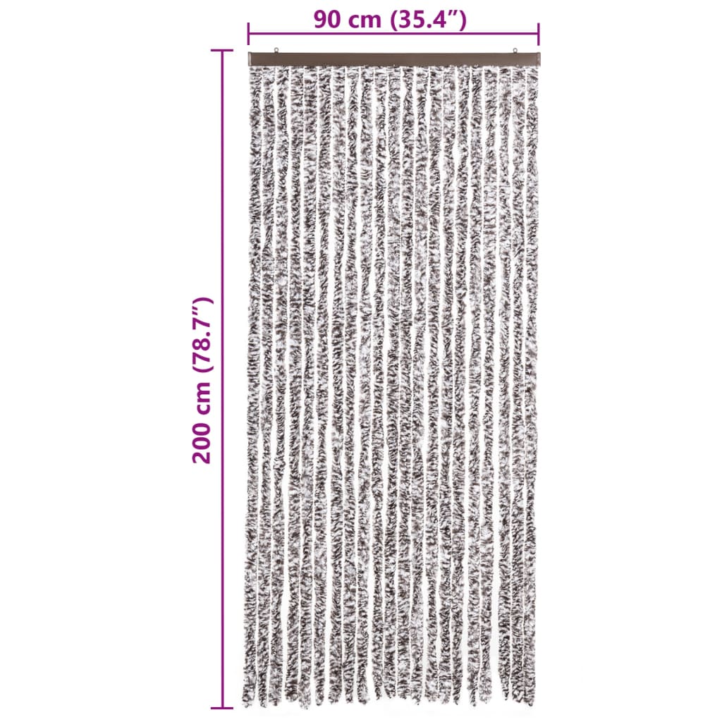 Perdea pentru insecte, maro și bej, 90x200 cm, Chenille