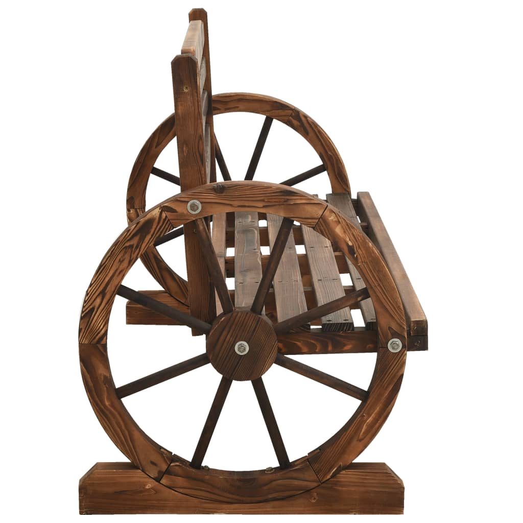 Bancă de grădină, 112 cm, lemn masiv de brad