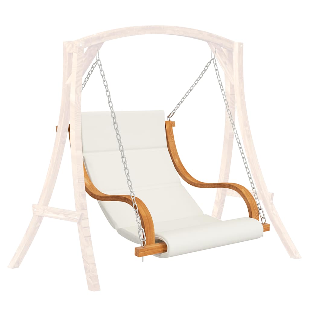 Scaun balansoar fără cadru leagăn cu pernă, lemn curbat