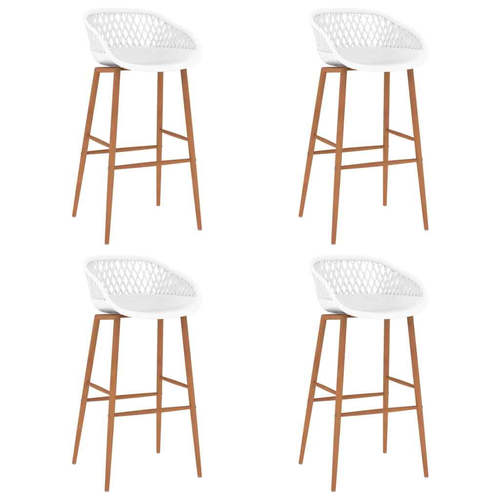 Set mobilier de bar, 5 piese, negru și alb