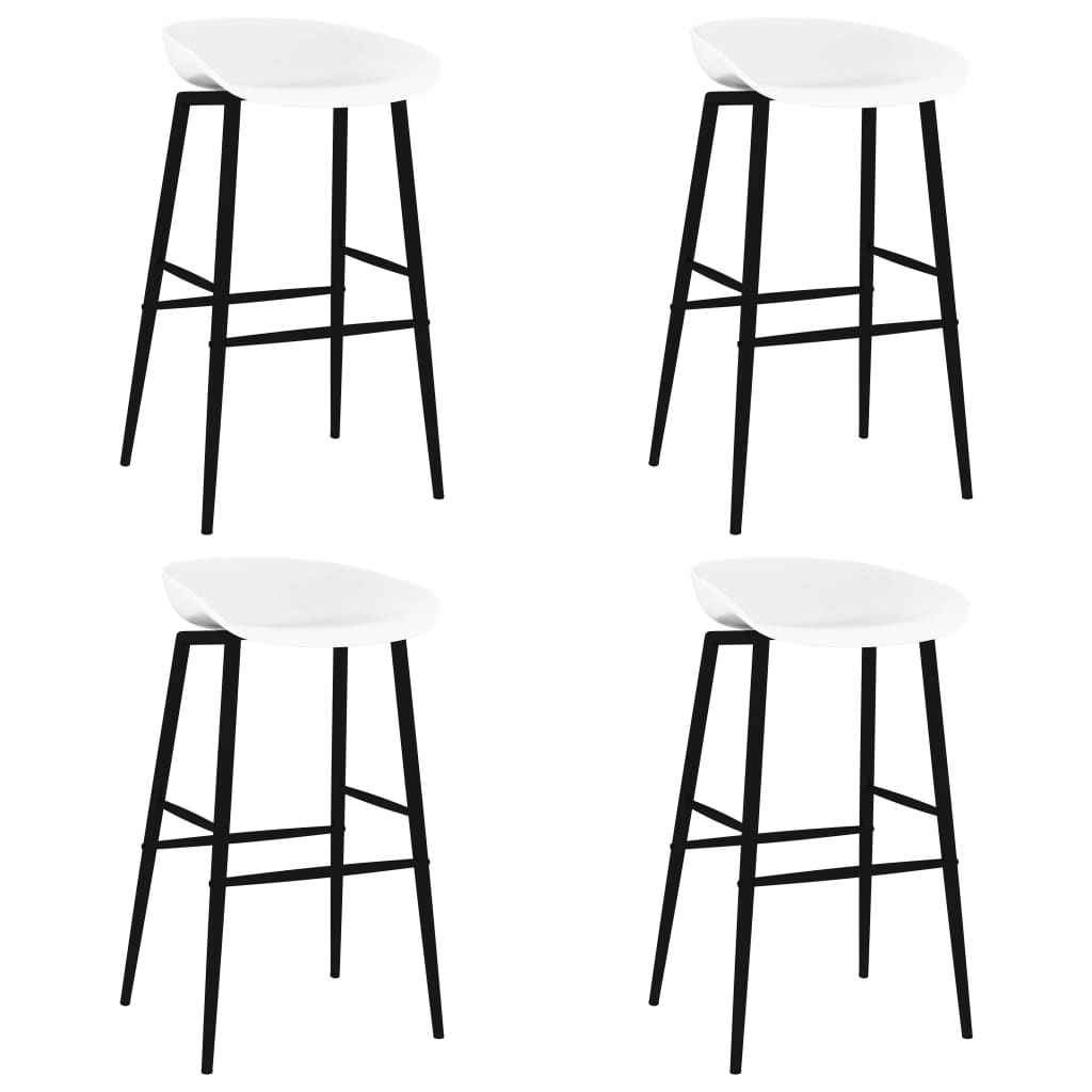 Set mobilier de bar, 5 piese, negru și alb