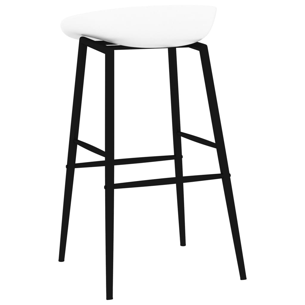 Set mobilier de bar, 5 piese, negru și alb