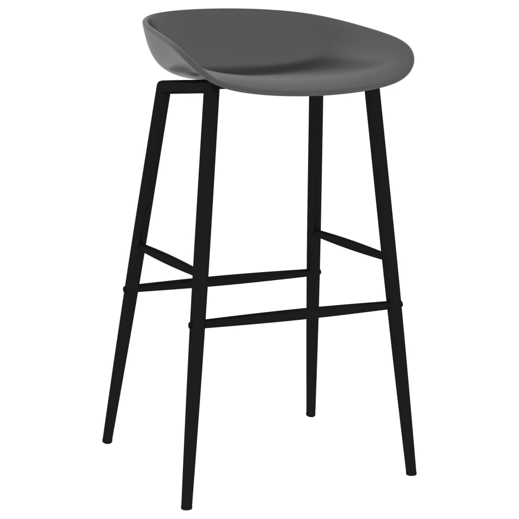 Set mobilier de bar, 5 piese, negru și gri