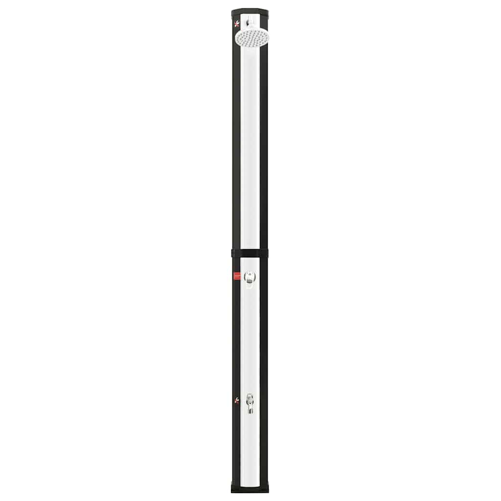 Duș solar de exterior cu cap de duș și robinet, 35 L