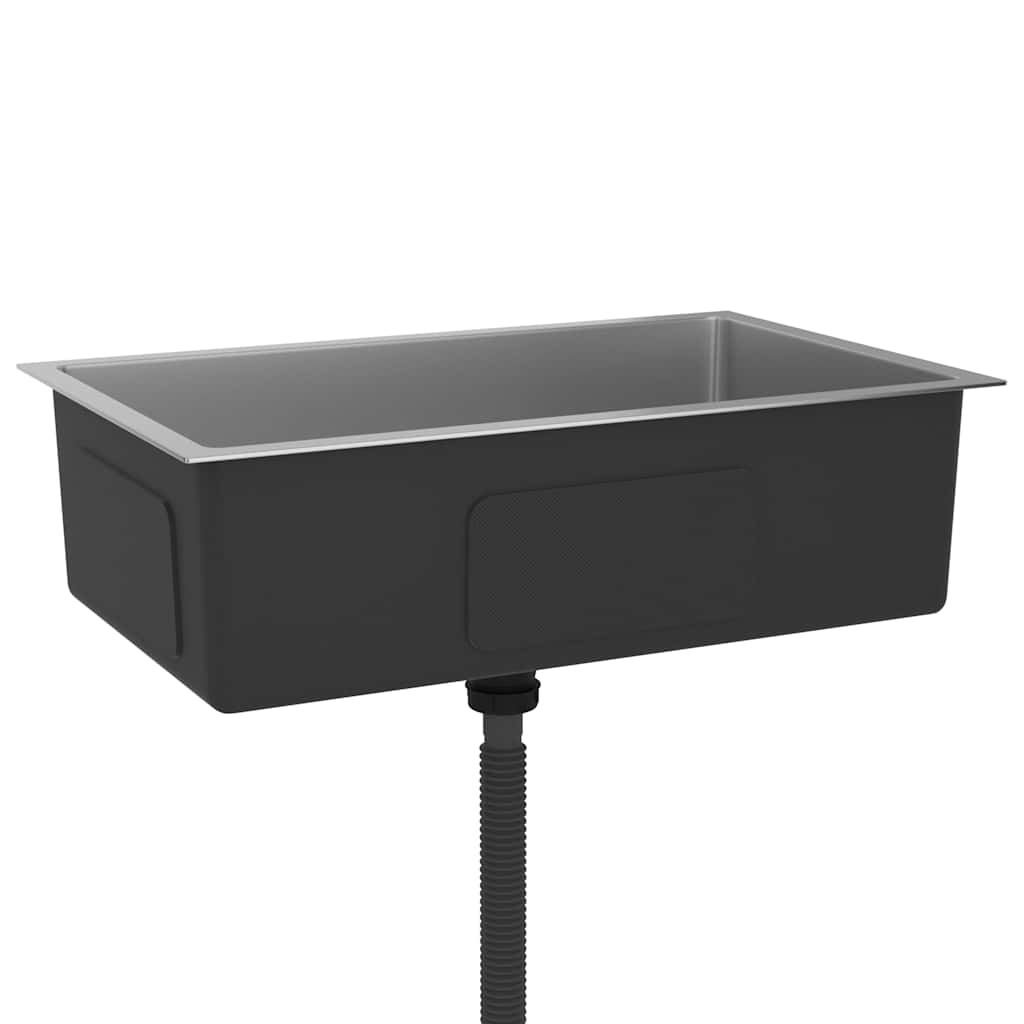 Chiuvetă de bucătărie lucrată manual, oțel inoxidabil