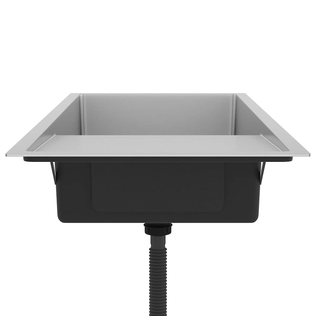 Chiuvetă de bucătărie lucrată manual, oțel inoxidabil