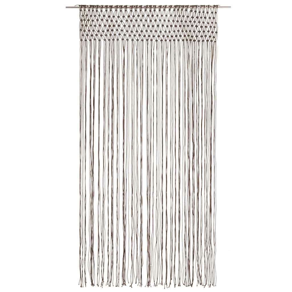 Perdea macrame, gri taupe,140 x 240 cm, bumbac