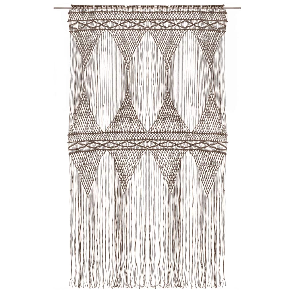 Perdea macrame, gri taupe,140 x 240 cm, bumbac