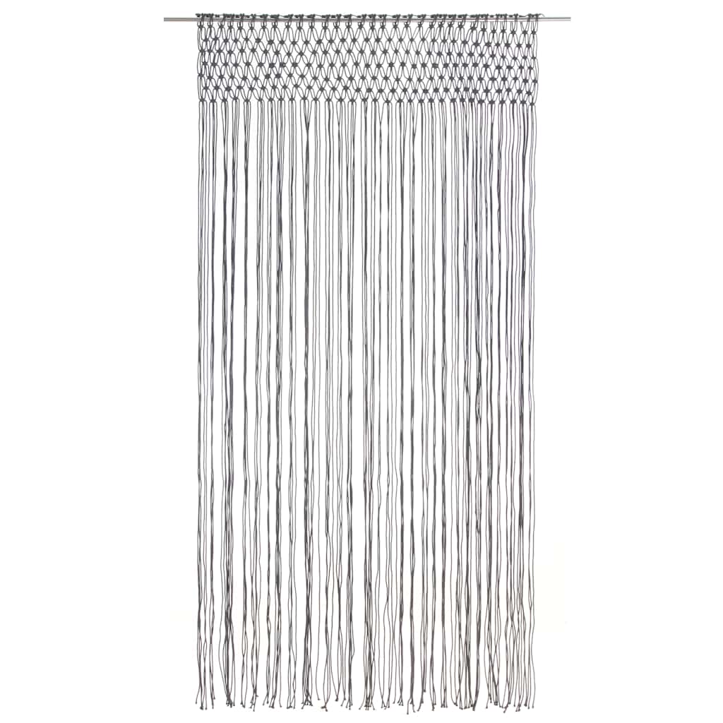 Perdea macrame, antracit, 140 x 240 cm, bumbac