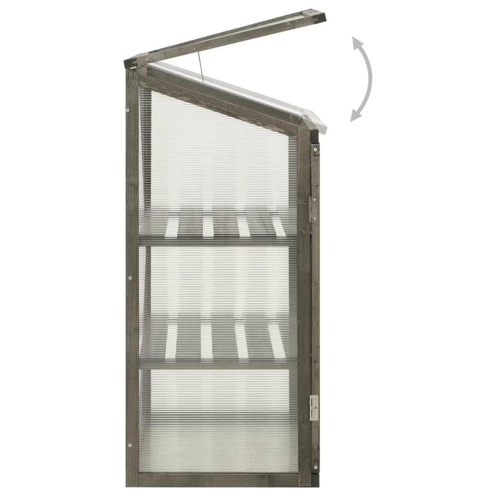 Seră, 60 x 45 x 100 cm, lemn de brad