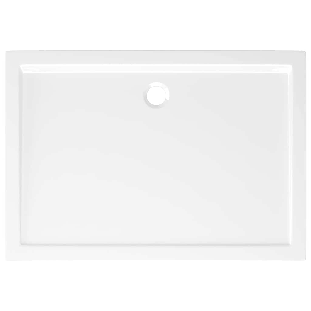 Cădiță de duș dreptunghiulară din ABS, alb, 80x110 cm
