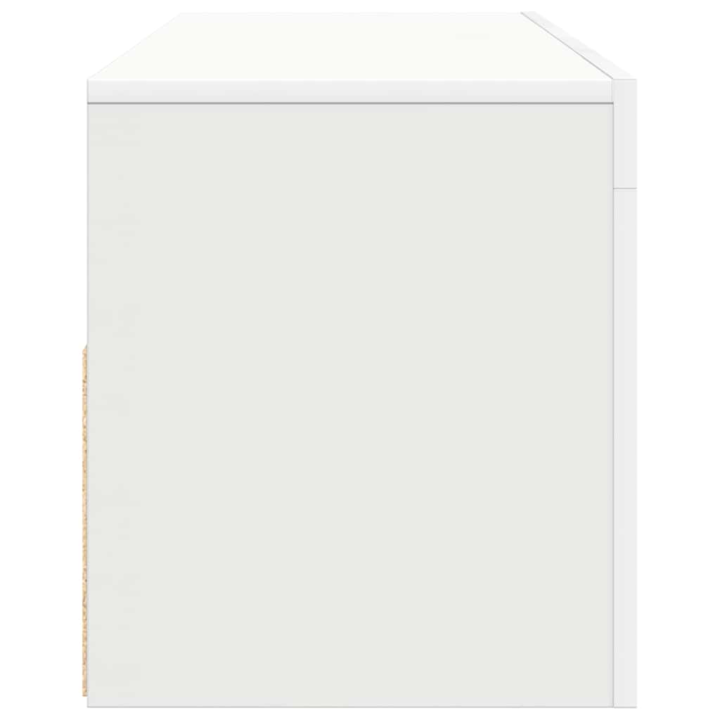 Comodă TV cu lumini LED, alb, 120x35x40 cm