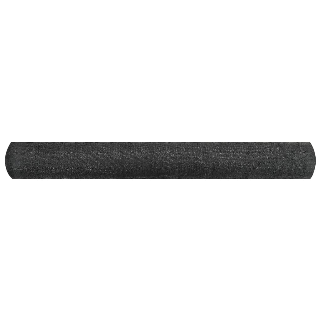 Plasă protecție intimitate, negru, 1,2x25 m, HDPE, 195 g/m²