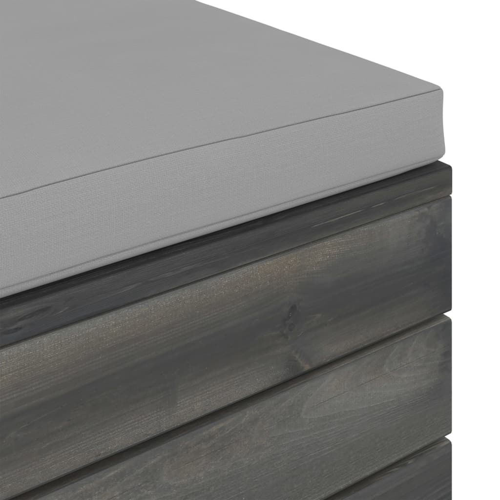 Set mobilier grădină din paleți, 2 piese, cu perne, lemn de pin