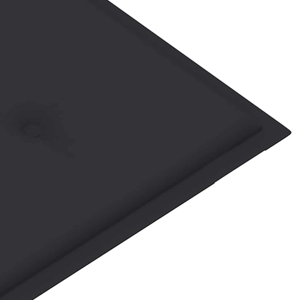 Bancă de grădină stivuibilă cu pernă, 128,5 cm, lemn masiv tec