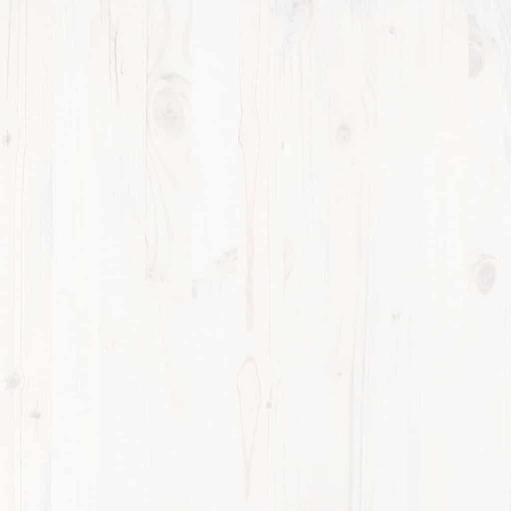 Set mobilier de grădină, 2 piese, alb, lemn masiv de pin