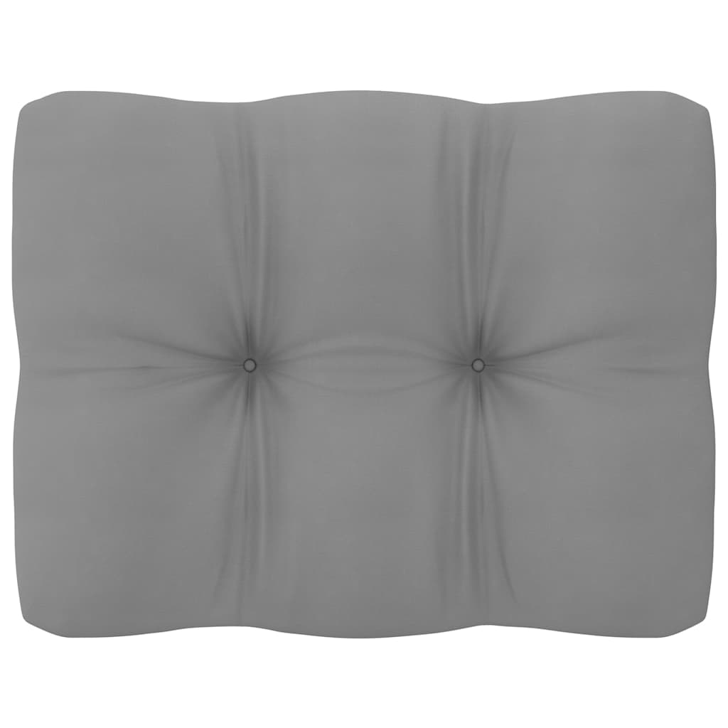 Canapea colțar de grădină cu perne gri, lemn masiv de pin