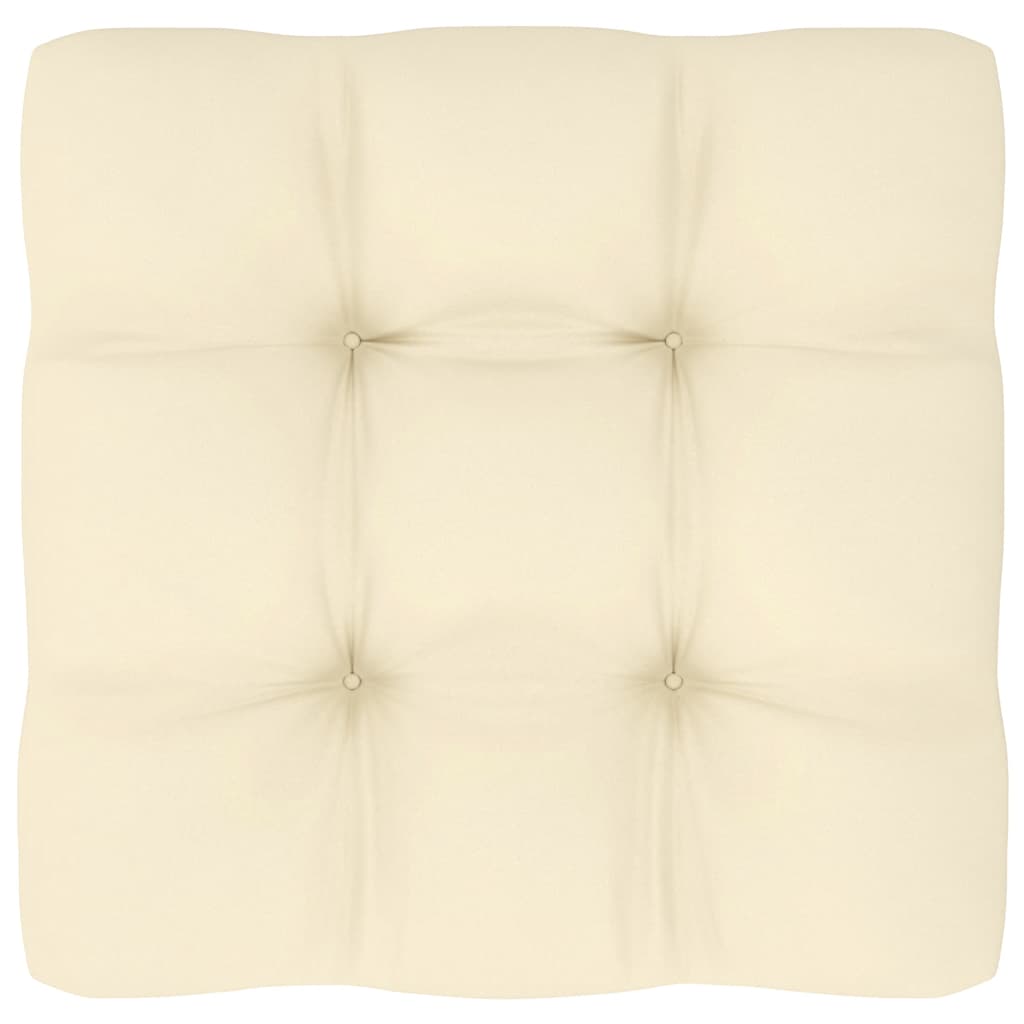 Canapele de mijloc grădină, perne crem, 2 buc., lemn masiv pin