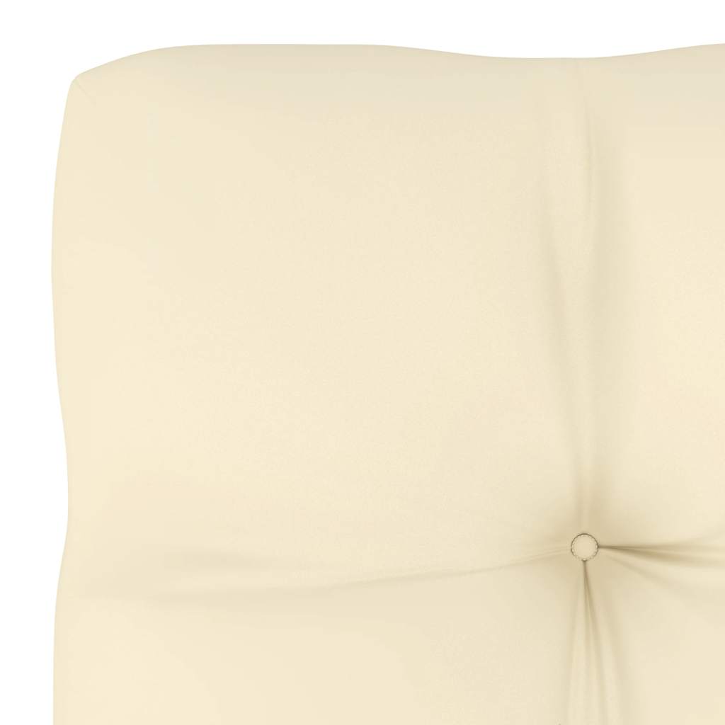 Canapele de mijloc grădină, perne crem, 2 buc., lemn masiv pin