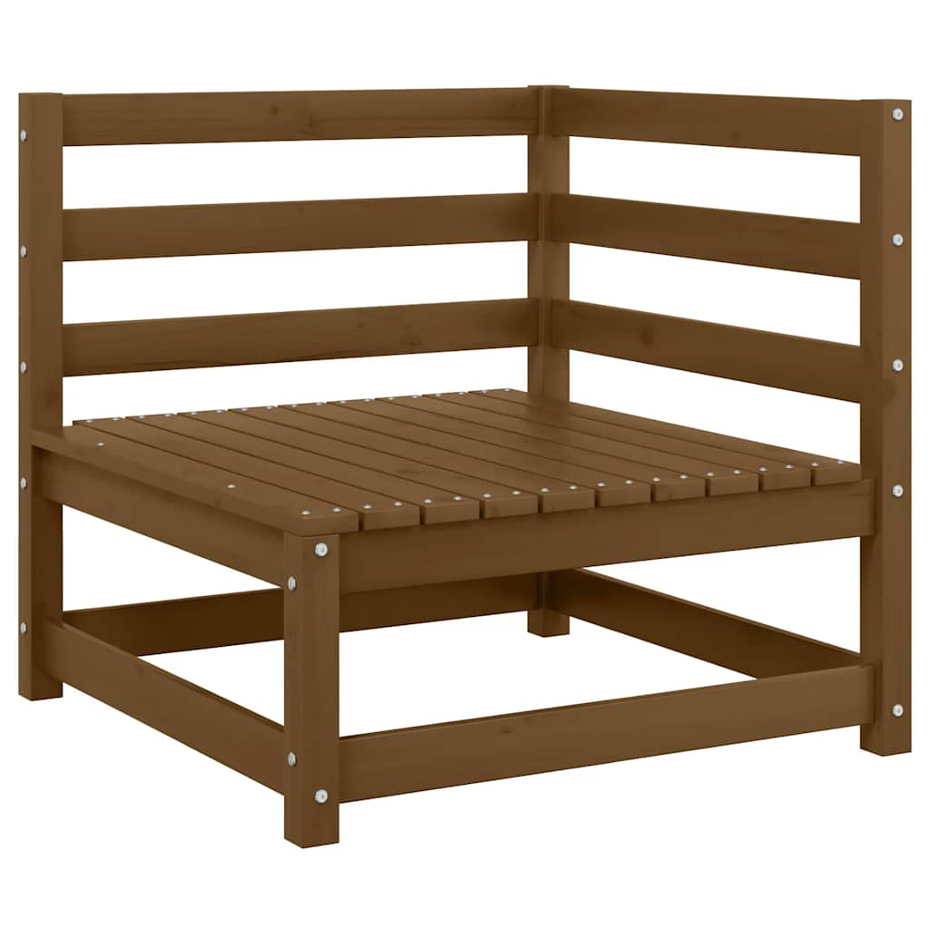 Set mobilier grădină&perne 2 piese, maro miere lemn masiv pin