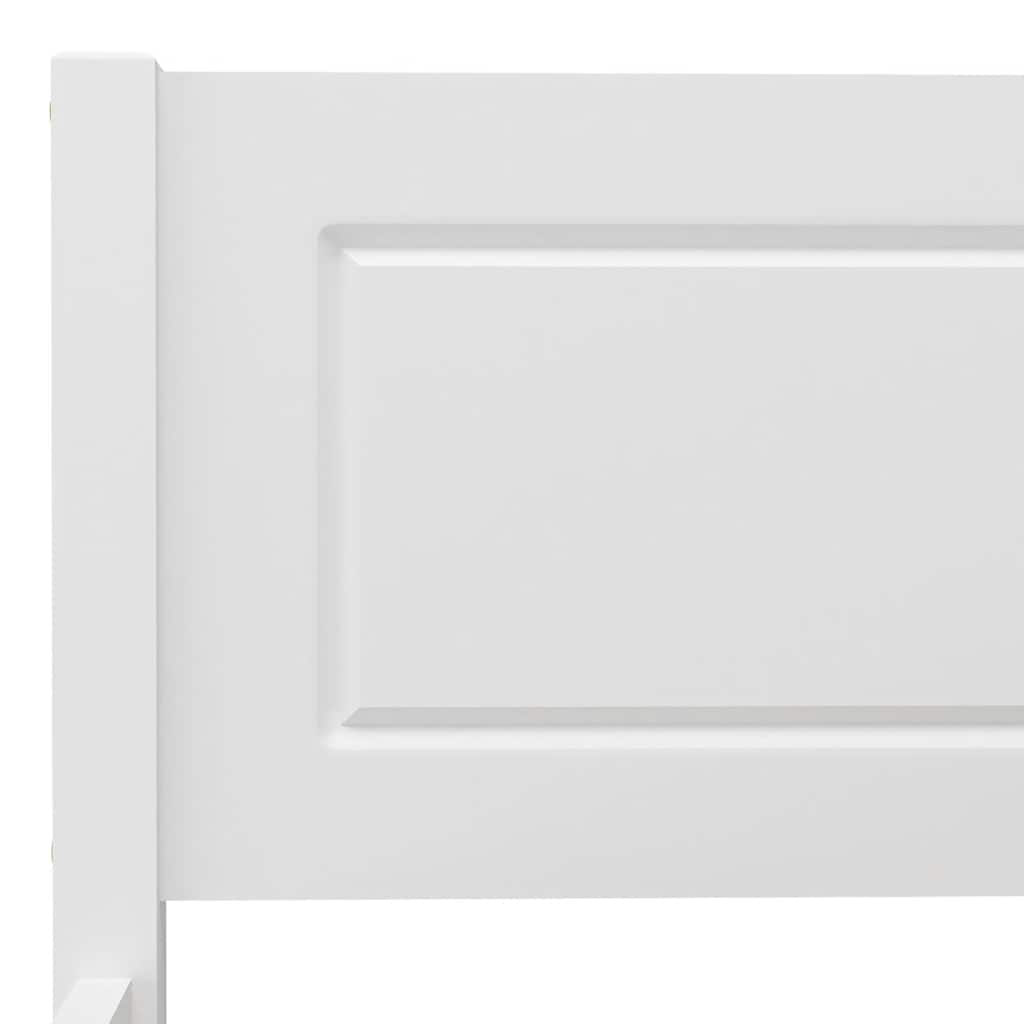 Cadru de pat, alb, 120x200 cm, lemn masiv de pin