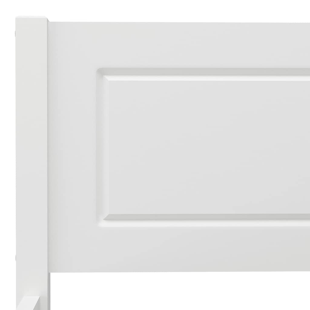 Cadru de pat, alb, 160x200 cm, lemn de pin masiv