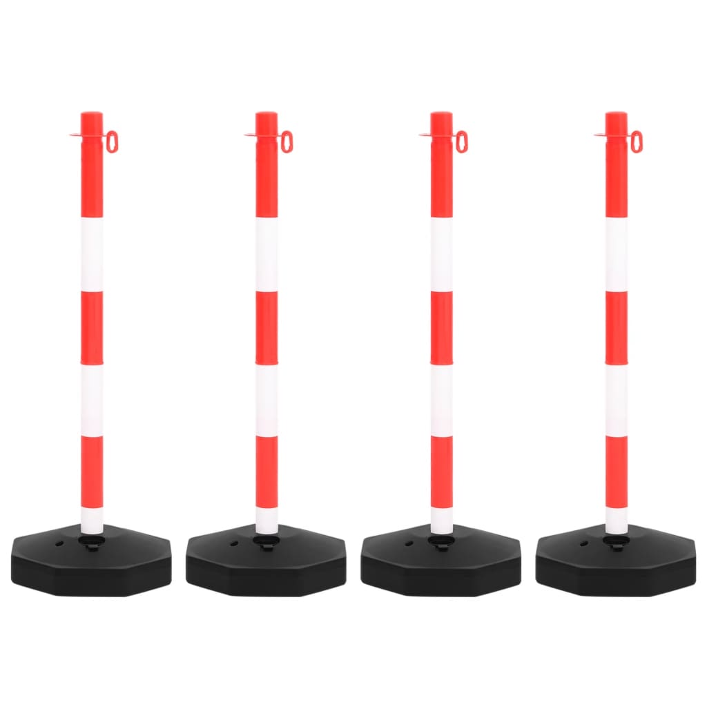 Set stâlp semnalizare trafic, cu lanț din plastic de 10 m