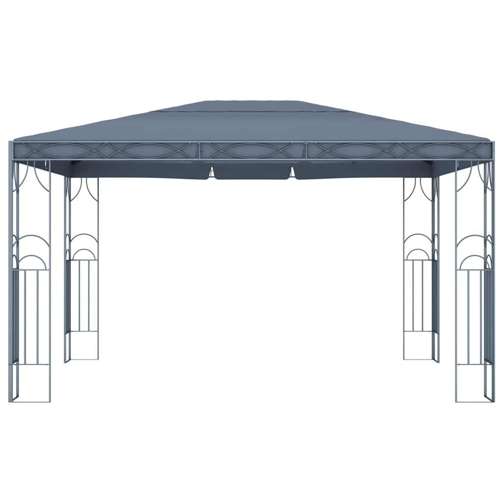 Pavilion cu șir de lumini LED, antracit, 400x300 cm
