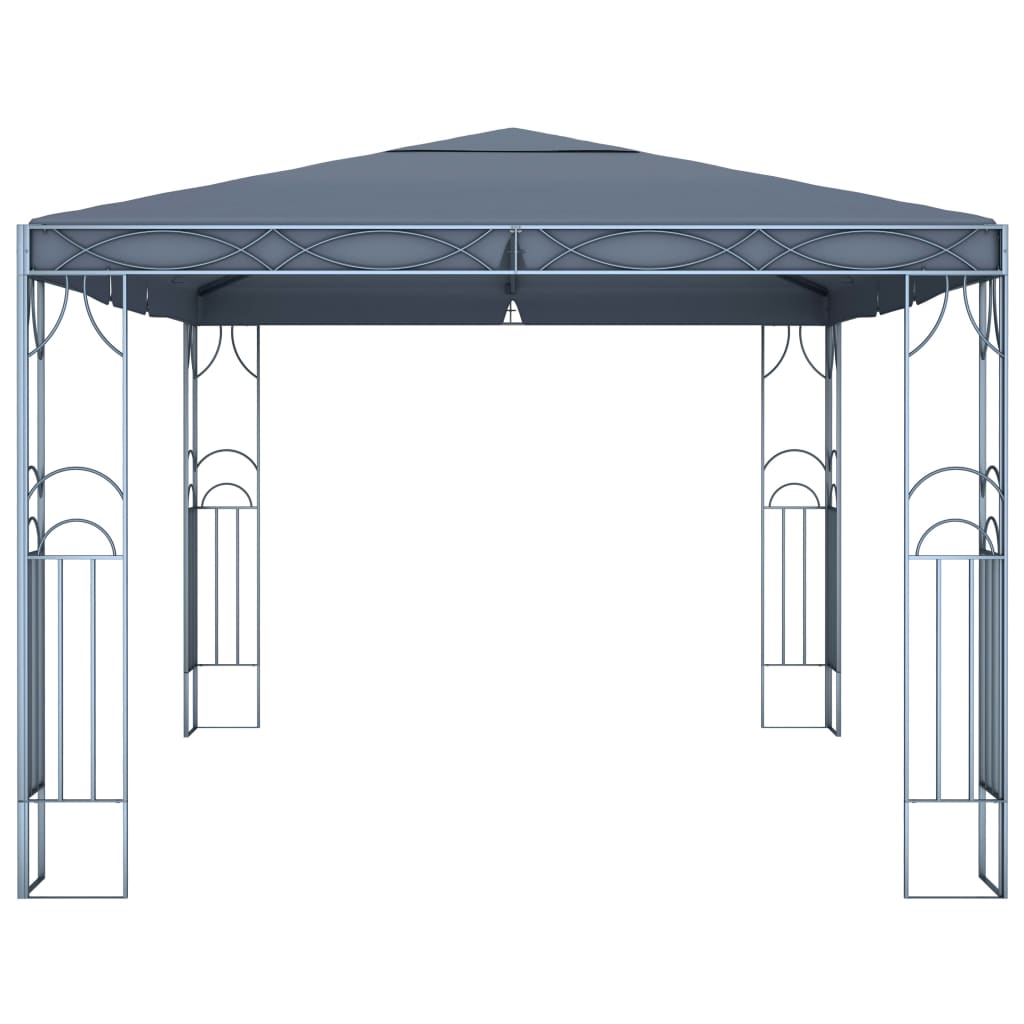Pavilion cu șir de lumini LED, antracit, 400x300 cm