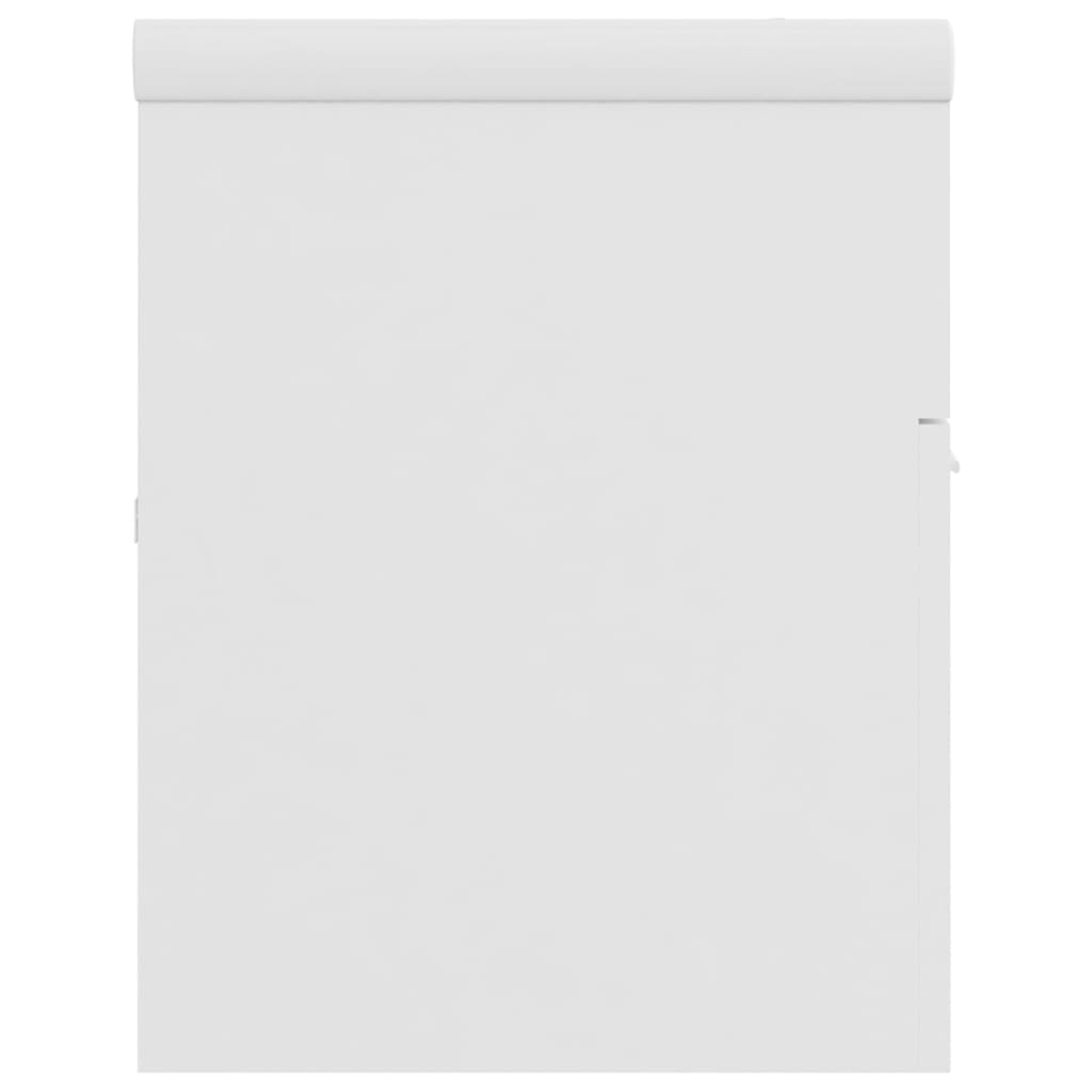 Dulap cu chiuvetă încorporată, alb, lemn prelucrat