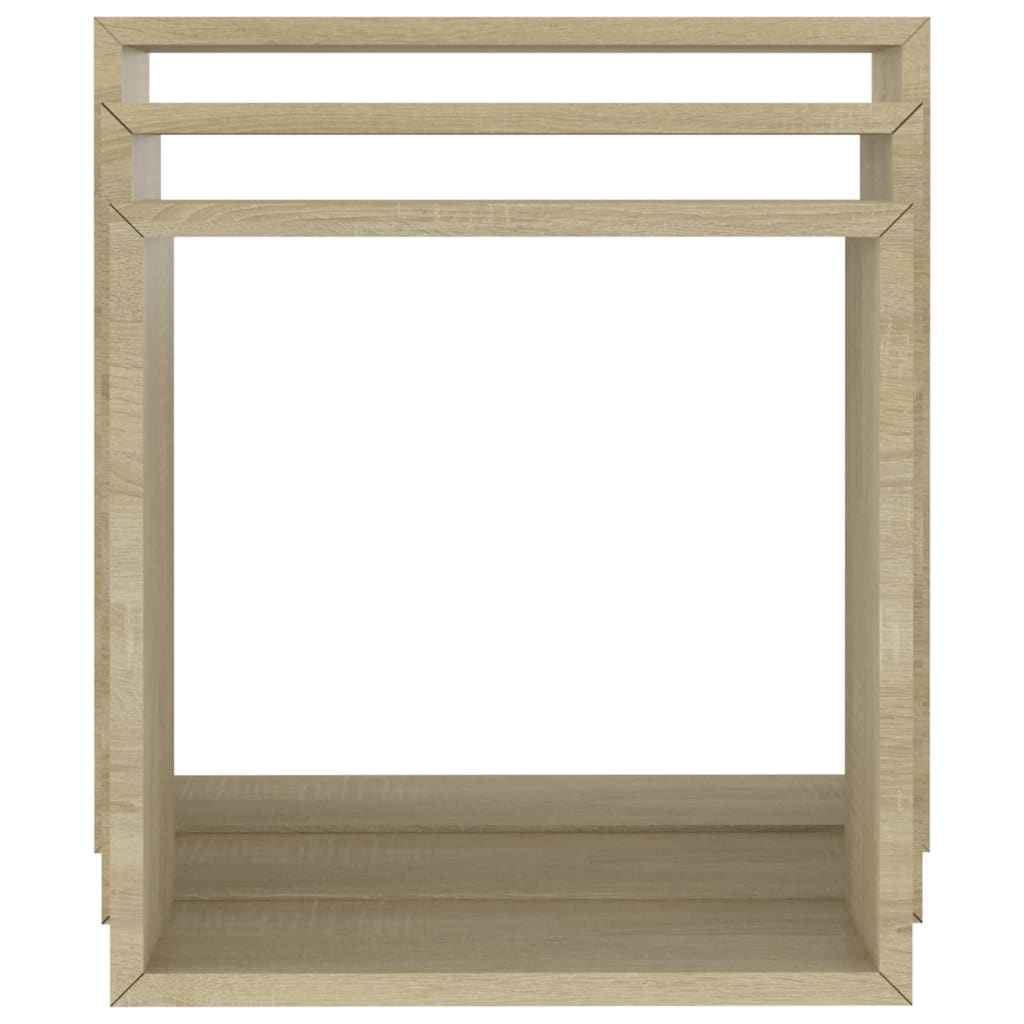 Rafturi de perete cub, 3 buc., stejar sonoma