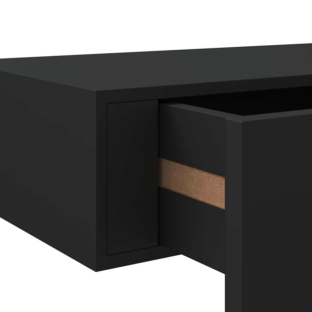 Dulap de perete cu sertar, negru, 60x23,5x10 cm, MDF