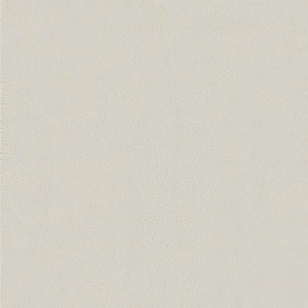 Scaun de relaxare cu taburet, alb crem, catifea